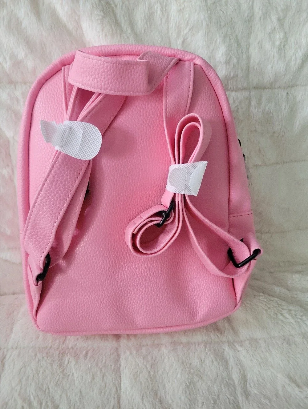 Marc Tetro Pink Kids To Adults Mini Backpack Set with Wallet Card Hold Dog Patch